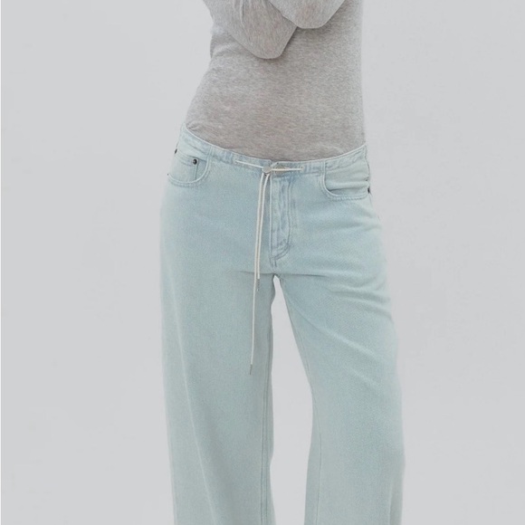 Still Here - Cool Light Blue Wide Leg Jeans - Picture 8 of 10